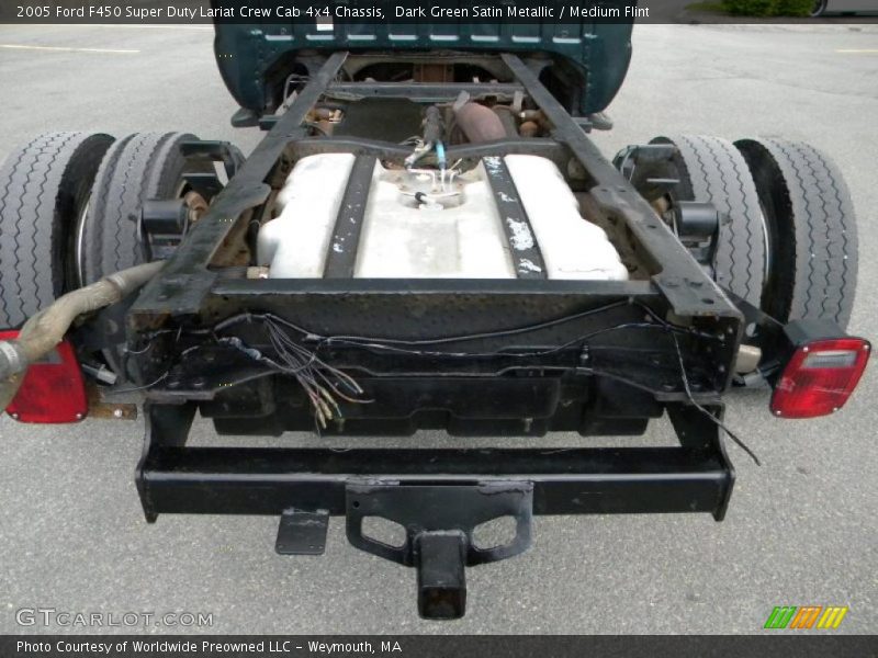 Dark Green Satin Metallic / Medium Flint 2005 Ford F450 Super Duty Lariat Crew Cab 4x4 Chassis