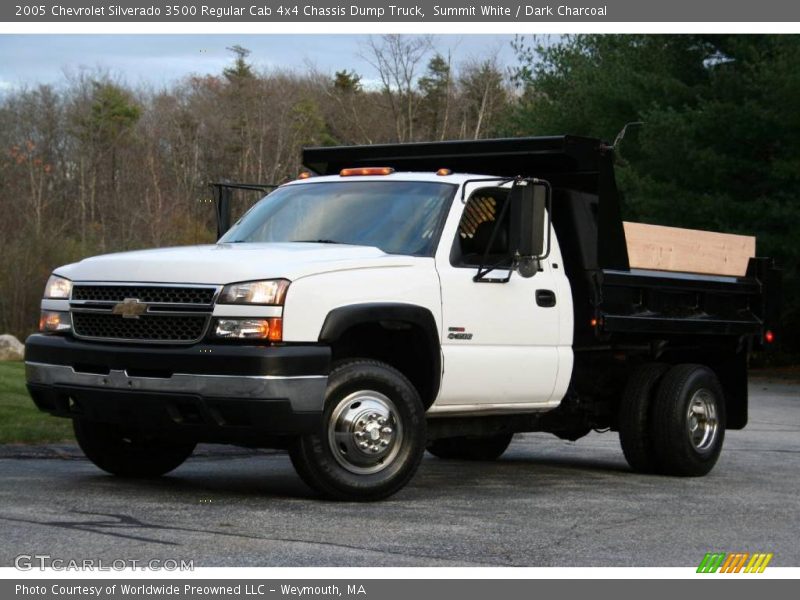 Summit White / Dark Charcoal 2005 Chevrolet Silverado 3500 Regular Cab 4x4 Chassis Dump Truck