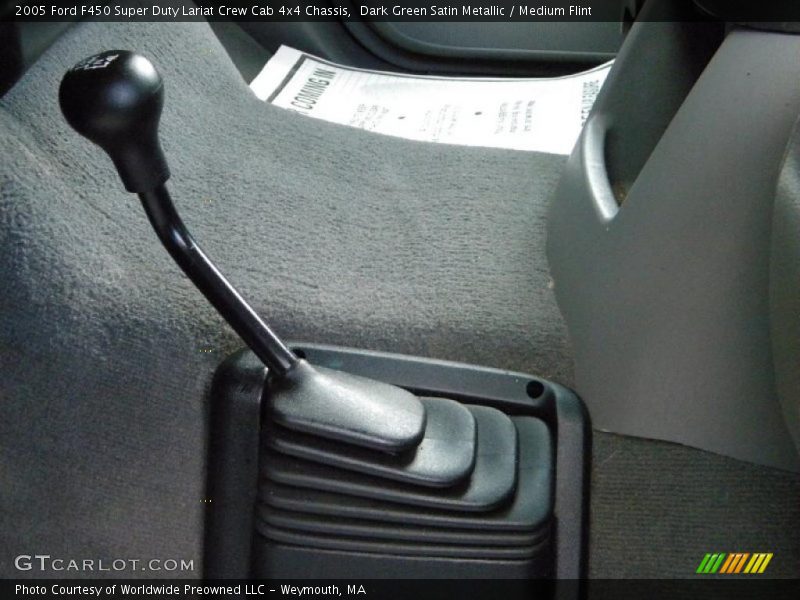 Dark Green Satin Metallic / Medium Flint 2005 Ford F450 Super Duty Lariat Crew Cab 4x4 Chassis