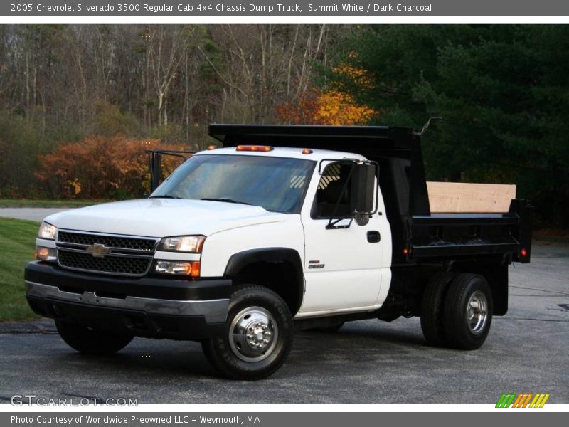 Summit White / Dark Charcoal 2005 Chevrolet Silverado 3500 Regular Cab 4x4 Chassis Dump Truck