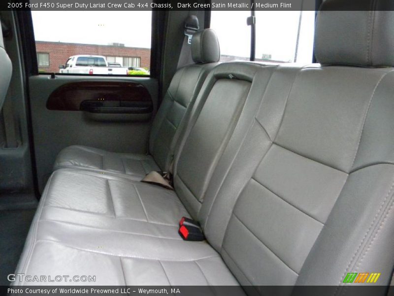 Dark Green Satin Metallic / Medium Flint 2005 Ford F450 Super Duty Lariat Crew Cab 4x4 Chassis