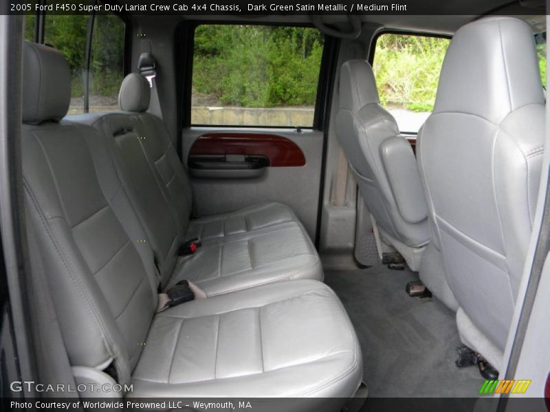 Dark Green Satin Metallic / Medium Flint 2005 Ford F450 Super Duty Lariat Crew Cab 4x4 Chassis
