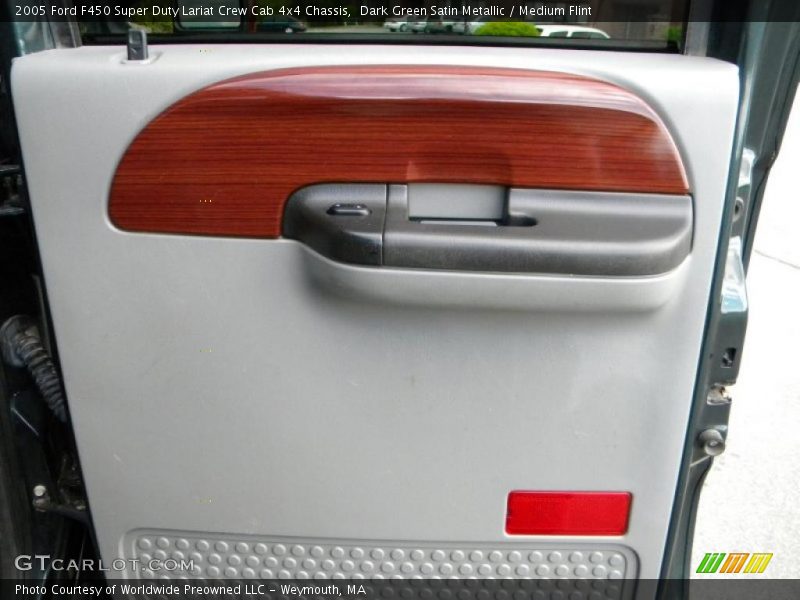 Dark Green Satin Metallic / Medium Flint 2005 Ford F450 Super Duty Lariat Crew Cab 4x4 Chassis