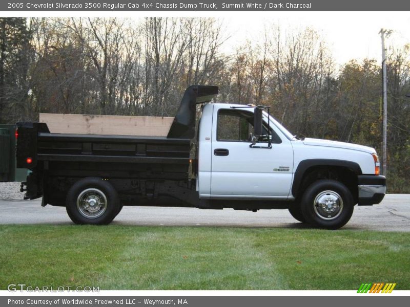 Summit White / Dark Charcoal 2005 Chevrolet Silverado 3500 Regular Cab 4x4 Chassis Dump Truck