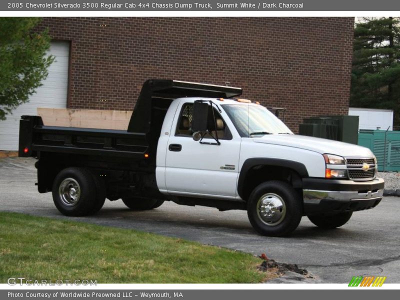 Summit White / Dark Charcoal 2005 Chevrolet Silverado 3500 Regular Cab 4x4 Chassis Dump Truck