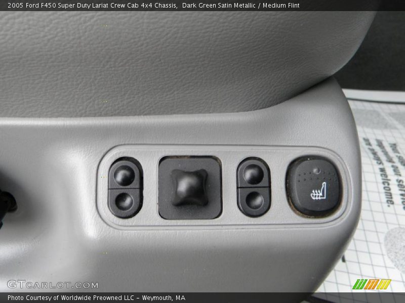 Dark Green Satin Metallic / Medium Flint 2005 Ford F450 Super Duty Lariat Crew Cab 4x4 Chassis