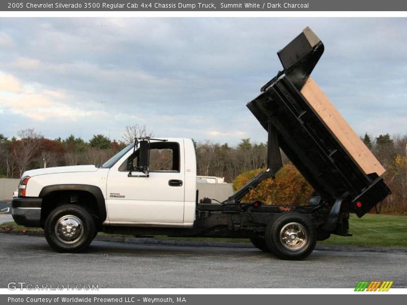Summit White / Dark Charcoal 2005 Chevrolet Silverado 3500 Regular Cab 4x4 Chassis Dump Truck