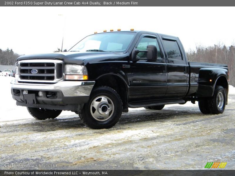 Black / Medium Flint 2002 Ford F350 Super Duty Lariat Crew Cab 4x4 Dually
