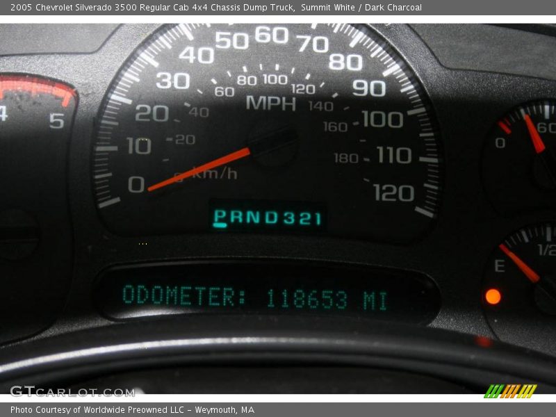 Summit White / Dark Charcoal 2005 Chevrolet Silverado 3500 Regular Cab 4x4 Chassis Dump Truck