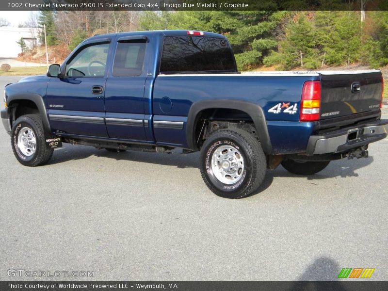 Indigo Blue Metallic / Graphite 2002 Chevrolet Silverado 2500 LS Extended Cab 4x4