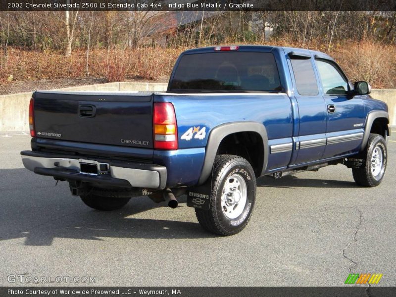 Indigo Blue Metallic / Graphite 2002 Chevrolet Silverado 2500 LS Extended Cab 4x4
