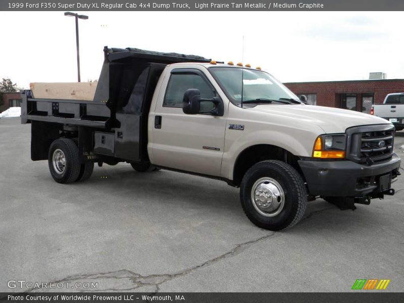 Light Prairie Tan Metallic / Medium Graphite 1999 Ford F350 Super Duty XL Regular Cab 4x4 Dump Truck