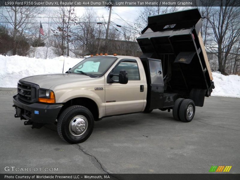  1999 F350 Super Duty XL Regular Cab 4x4 Dump Truck Light Prairie Tan Metallic