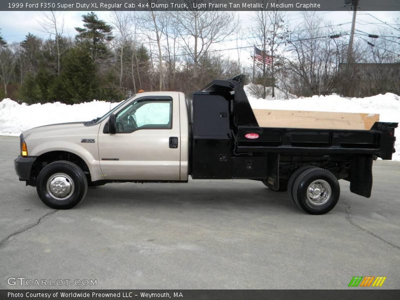  1999 F350 Super Duty XL Regular Cab 4x4 Dump Truck Light Prairie Tan Metallic