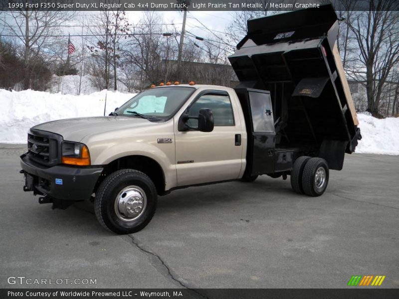 Light Prairie Tan Metallic / Medium Graphite 1999 Ford F350 Super Duty XL Regular Cab 4x4 Dump Truck
