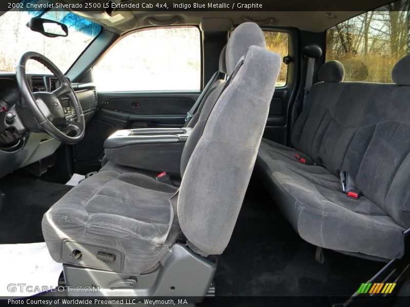 Indigo Blue Metallic / Graphite 2002 Chevrolet Silverado 2500 LS Extended Cab 4x4