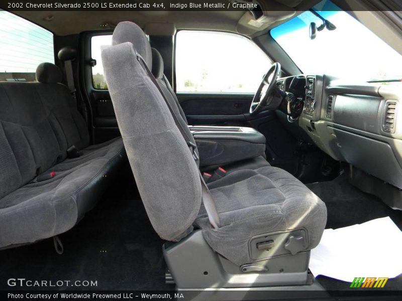 Indigo Blue Metallic / Graphite 2002 Chevrolet Silverado 2500 LS Extended Cab 4x4