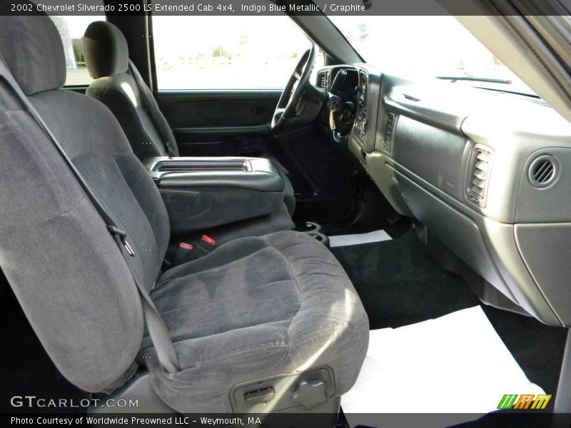 Indigo Blue Metallic / Graphite 2002 Chevrolet Silverado 2500 LS Extended Cab 4x4