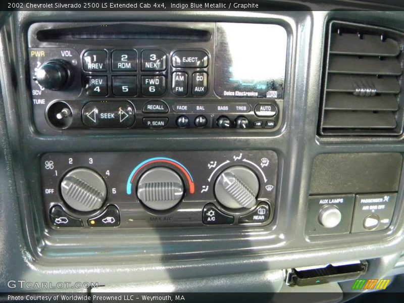 Indigo Blue Metallic / Graphite 2002 Chevrolet Silverado 2500 LS Extended Cab 4x4