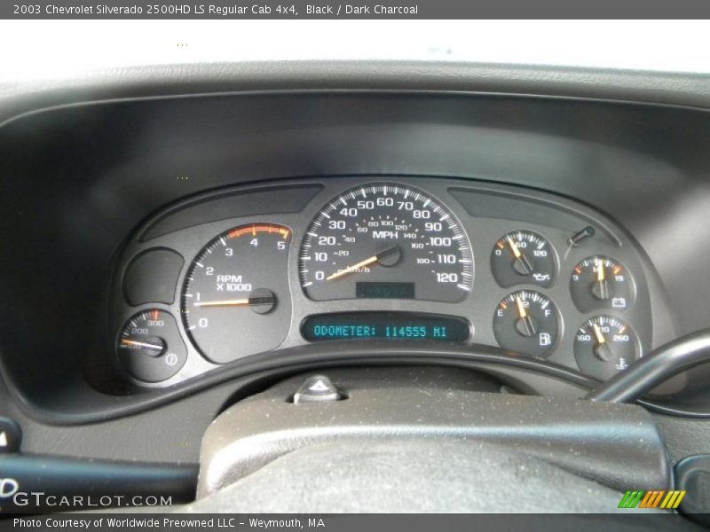 Black / Dark Charcoal 2003 Chevrolet Silverado 2500HD LS Regular Cab 4x4