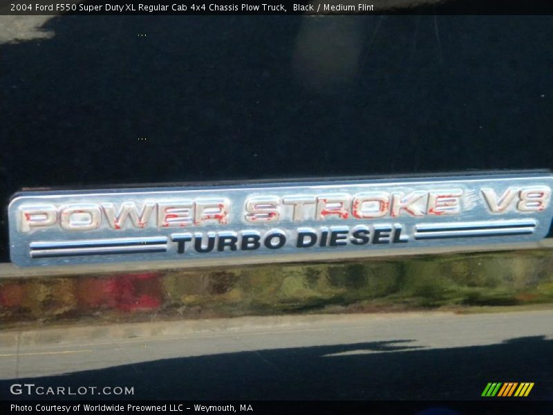 Black / Medium Flint 2004 Ford F550 Super Duty XL Regular Cab 4x4 Chassis Plow Truck