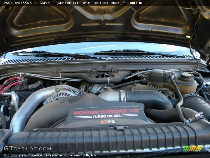 Black / Medium Flint 2004 Ford F550 Super Duty XL Regular Cab 4x4 Chassis Plow Truck