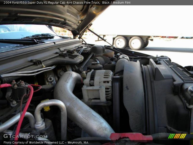 Black / Medium Flint 2004 Ford F550 Super Duty XL Regular Cab 4x4 Chassis Plow Truck