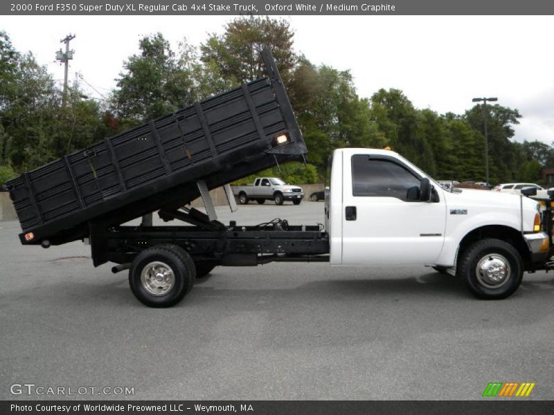 Oxford White / Medium Graphite 2000 Ford F350 Super Duty XL Regular Cab 4x4 Stake Truck