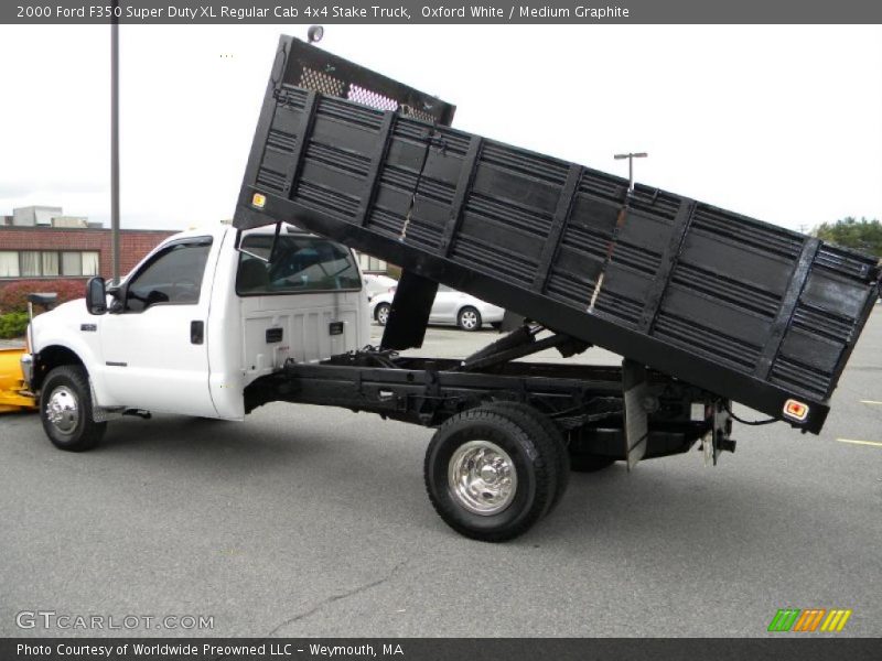 Oxford White / Medium Graphite 2000 Ford F350 Super Duty XL Regular Cab 4x4 Stake Truck