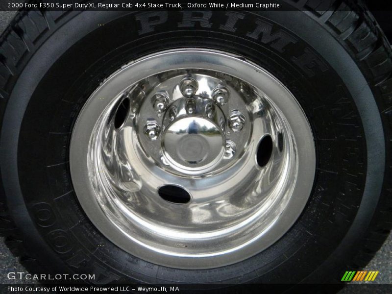 Oxford White / Medium Graphite 2000 Ford F350 Super Duty XL Regular Cab 4x4 Stake Truck