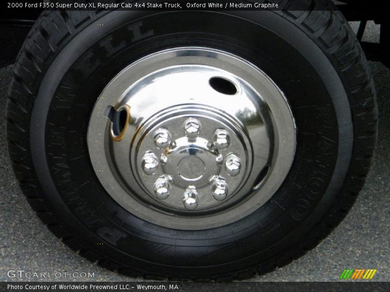 Oxford White / Medium Graphite 2000 Ford F350 Super Duty XL Regular Cab 4x4 Stake Truck
