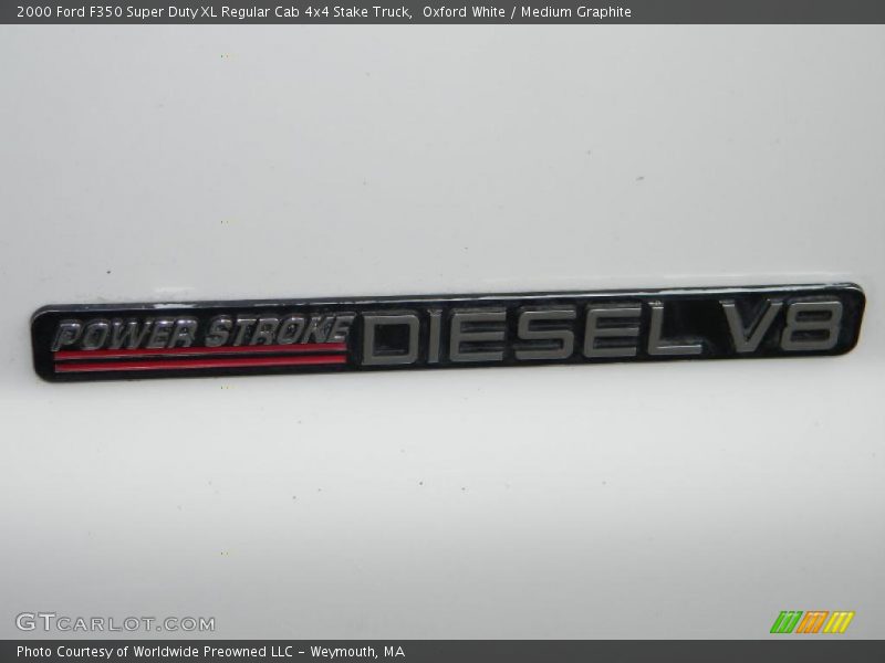 Oxford White / Medium Graphite 2000 Ford F350 Super Duty XL Regular Cab 4x4 Stake Truck