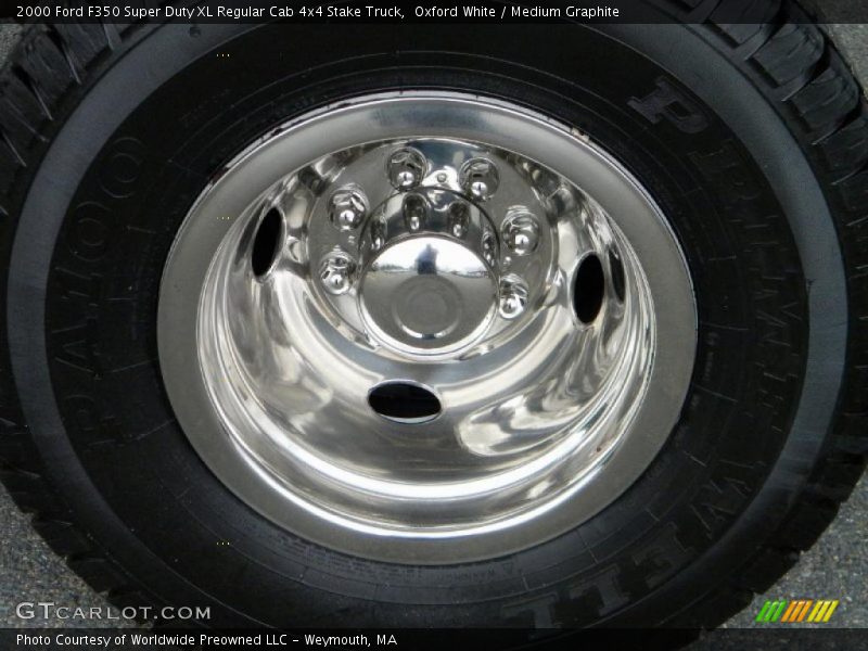 Oxford White / Medium Graphite 2000 Ford F350 Super Duty XL Regular Cab 4x4 Stake Truck
