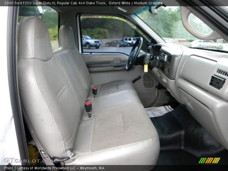 Oxford White / Medium Graphite 2000 Ford F350 Super Duty XL Regular Cab 4x4 Stake Truck