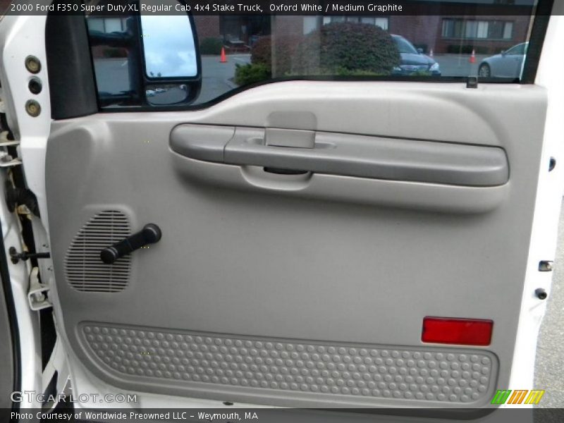 Oxford White / Medium Graphite 2000 Ford F350 Super Duty XL Regular Cab 4x4 Stake Truck