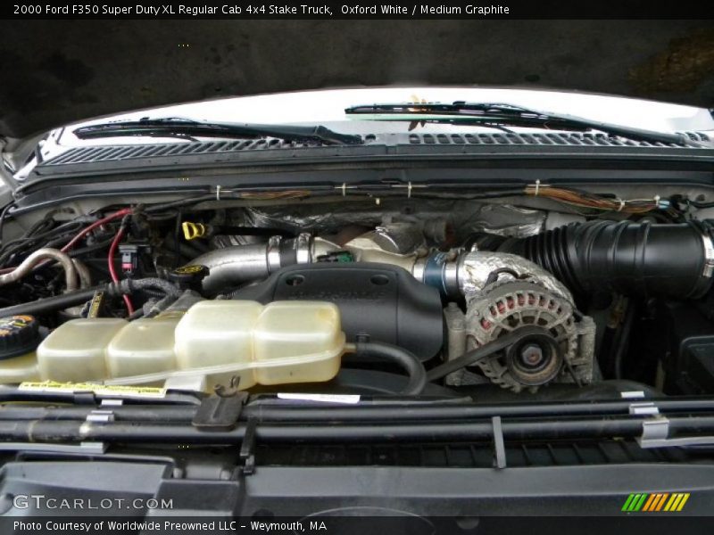 Oxford White / Medium Graphite 2000 Ford F350 Super Duty XL Regular Cab 4x4 Stake Truck