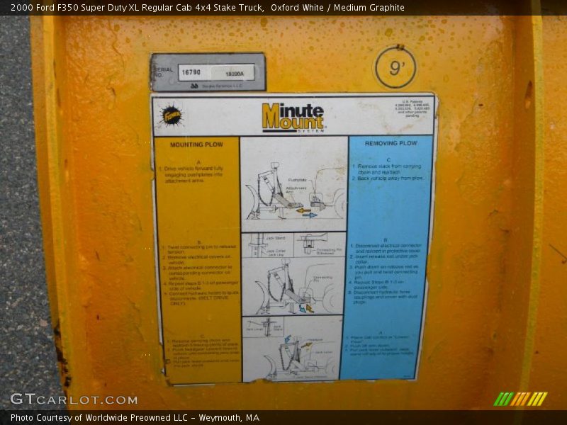 Oxford White / Medium Graphite 2000 Ford F350 Super Duty XL Regular Cab 4x4 Stake Truck