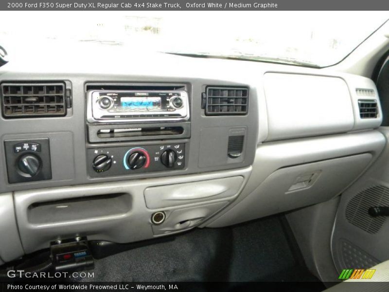 Oxford White / Medium Graphite 2000 Ford F350 Super Duty XL Regular Cab 4x4 Stake Truck