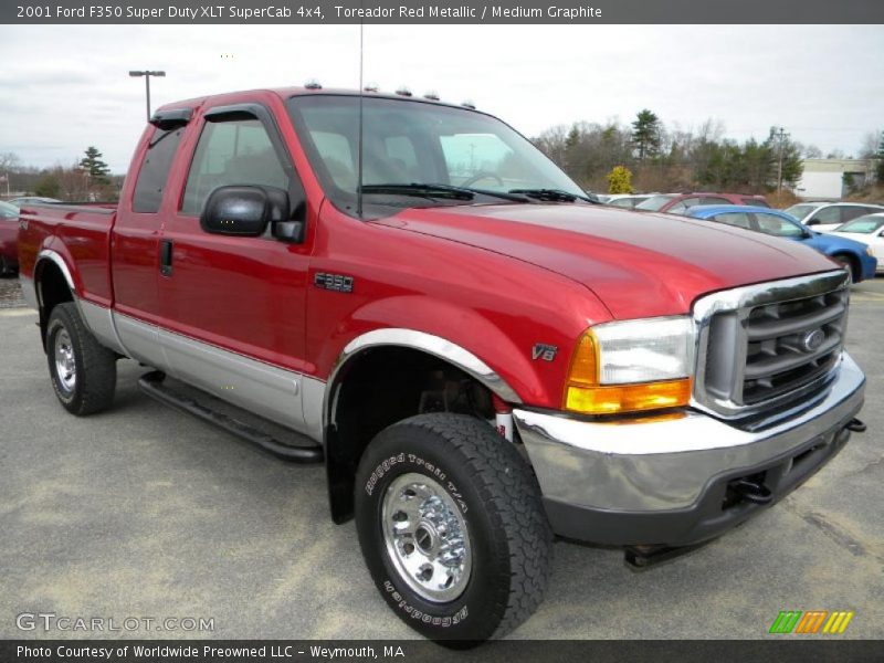 Toreador Red Metallic / Medium Graphite 2001 Ford F350 Super Duty XLT SuperCab 4x4