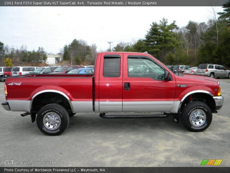 Toreador Red Metallic / Medium Graphite 2001 Ford F350 Super Duty XLT SuperCab 4x4