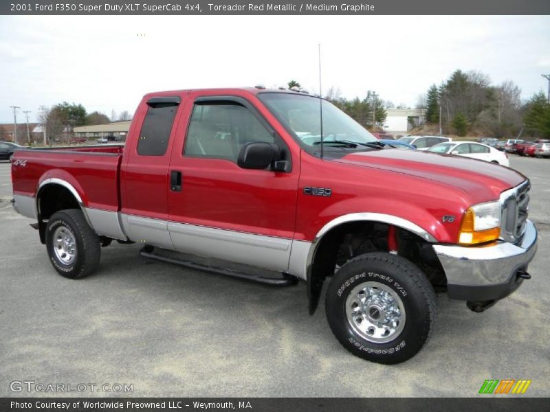 Toreador Red Metallic / Medium Graphite 2001 Ford F350 Super Duty XLT SuperCab 4x4