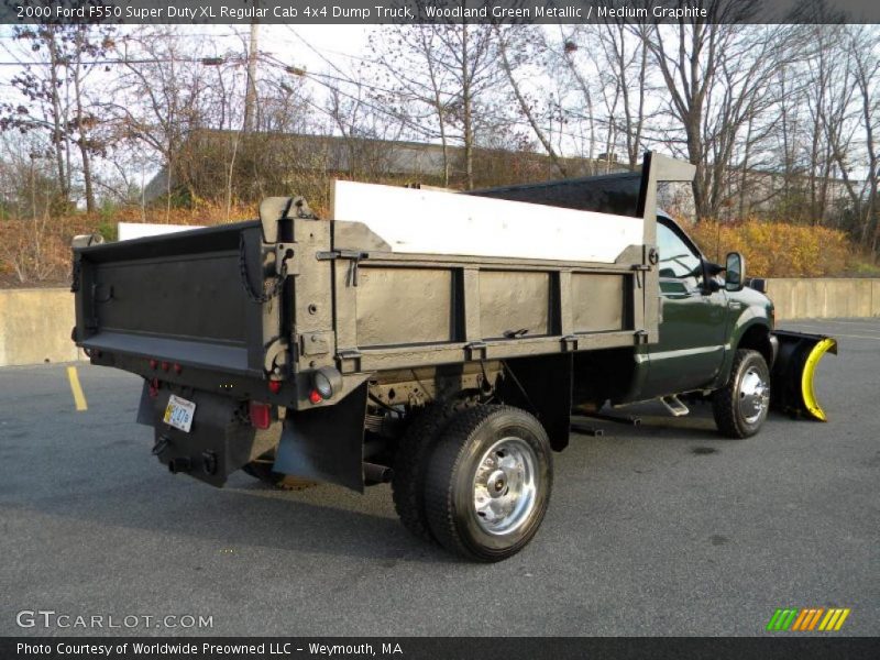 Woodland Green Metallic / Medium Graphite 2000 Ford F550 Super Duty XL Regular Cab 4x4 Dump Truck