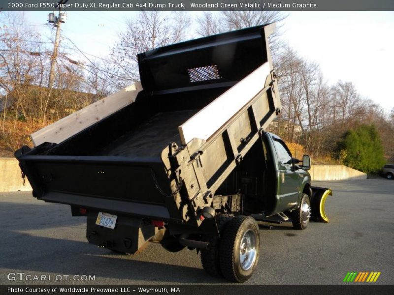 Woodland Green Metallic / Medium Graphite 2000 Ford F550 Super Duty XL Regular Cab 4x4 Dump Truck