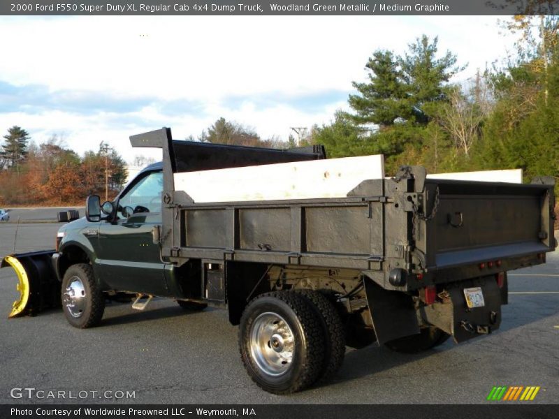 Woodland Green Metallic / Medium Graphite 2000 Ford F550 Super Duty XL Regular Cab 4x4 Dump Truck