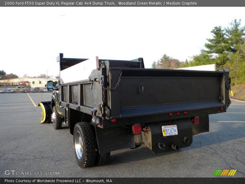Woodland Green Metallic / Medium Graphite 2000 Ford F550 Super Duty XL Regular Cab 4x4 Dump Truck