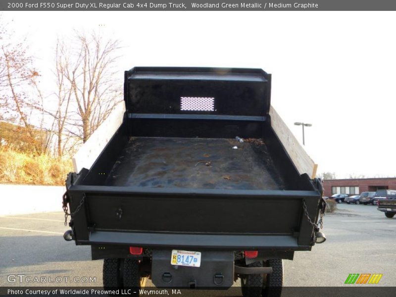 Woodland Green Metallic / Medium Graphite 2000 Ford F550 Super Duty XL Regular Cab 4x4 Dump Truck