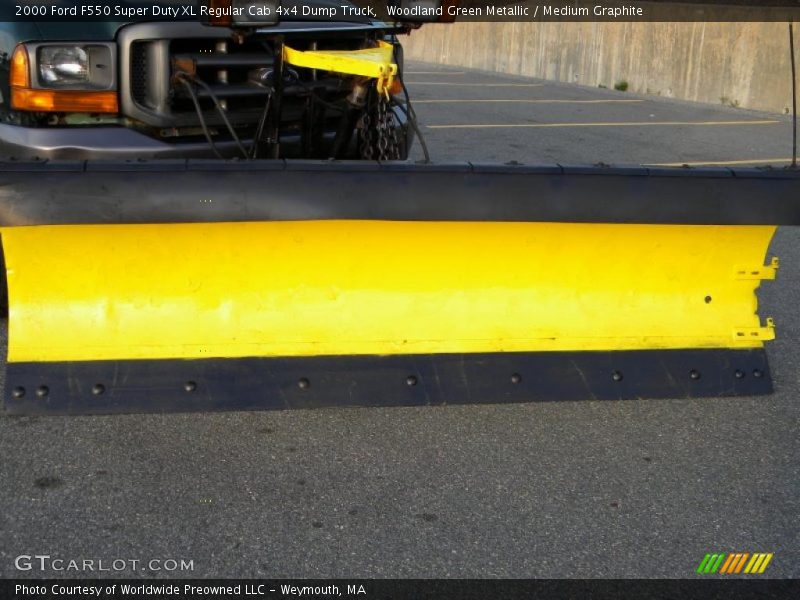 Woodland Green Metallic / Medium Graphite 2000 Ford F550 Super Duty XL Regular Cab 4x4 Dump Truck