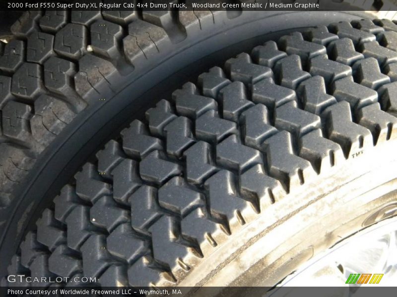 Woodland Green Metallic / Medium Graphite 2000 Ford F550 Super Duty XL Regular Cab 4x4 Dump Truck