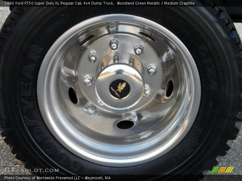 Woodland Green Metallic / Medium Graphite 2000 Ford F550 Super Duty XL Regular Cab 4x4 Dump Truck