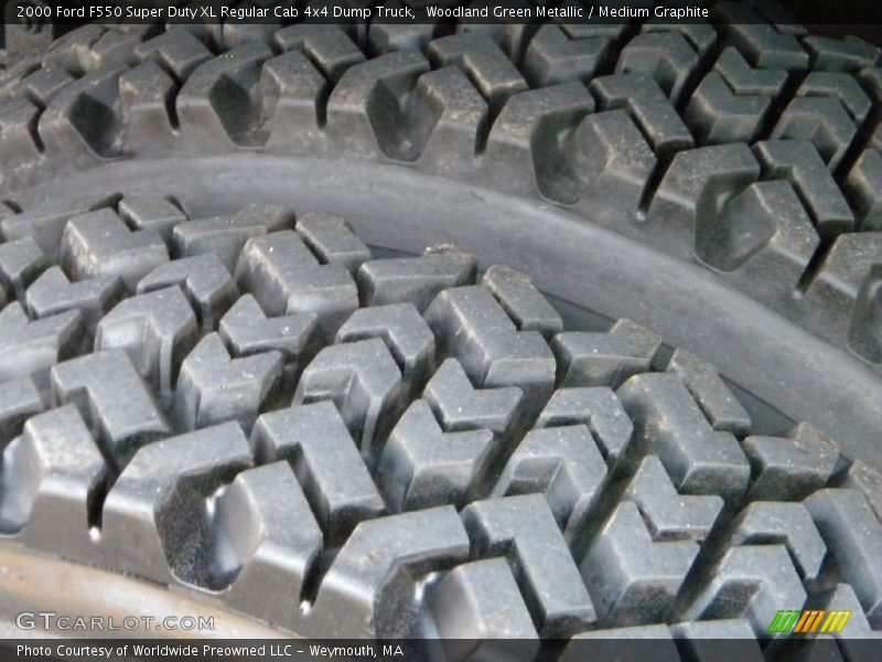 Woodland Green Metallic / Medium Graphite 2000 Ford F550 Super Duty XL Regular Cab 4x4 Dump Truck